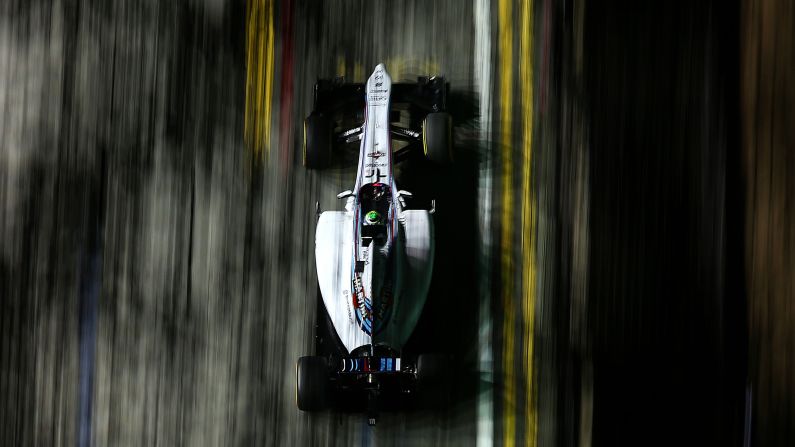 Formula One driver Felipe Massa practices Friday, September 19, ahead of the Singapore Grand Prix.