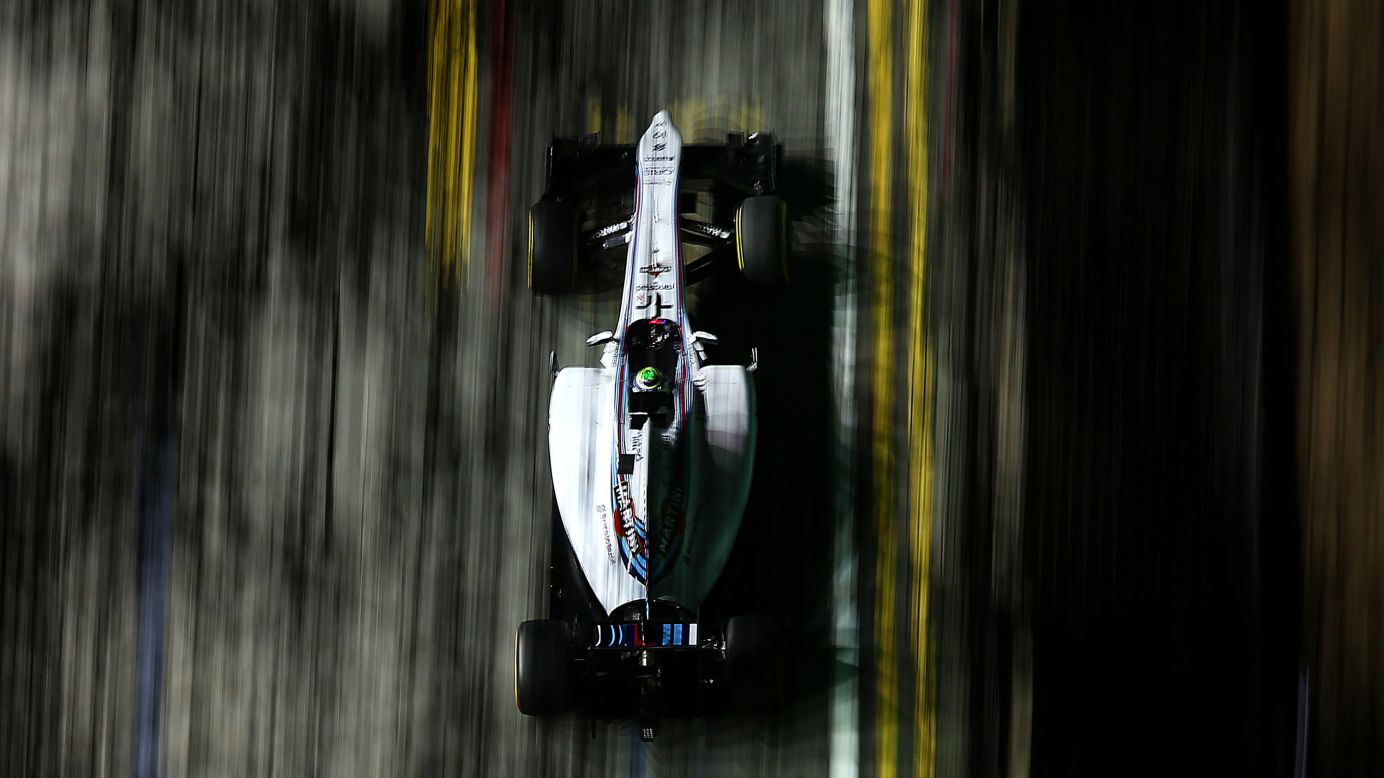 Formula One driver Felipe Massa practices Friday, September 19, ahead of the Singapore Grand Prix.