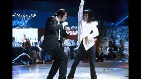 "Pulp Fiction" revived the career of John Travolta, who had faltered in Hollywood after becoming a pop culture phenomenon in films such as "Saturday Night Fever" and "Grease." He revisits his dancing skills in the Tarantino film in this scene where he takes Thurman out for a night on the town.  