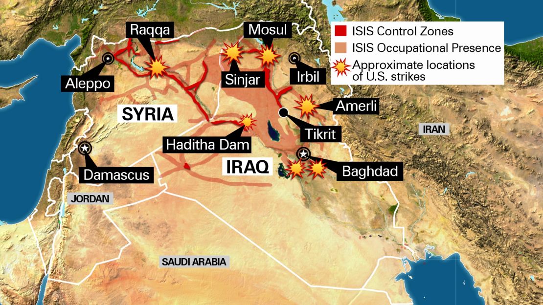 Map: U.S. airstrikes in Syria