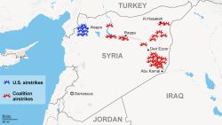 Map: Airstrikes in Syria
