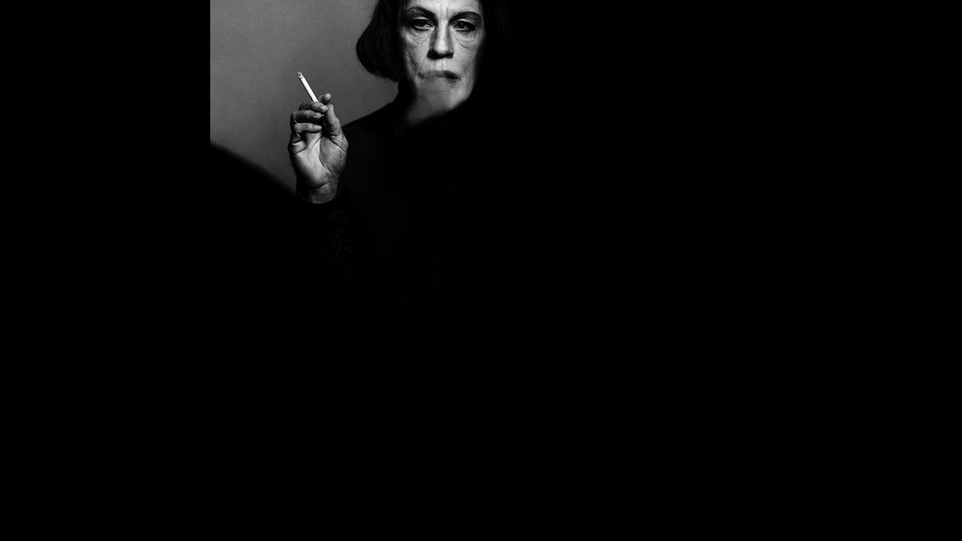 Malkovich becomes Bette Davis smoking a cigarette in this re-creation of Victor Skrebneski's 1971 portrait.