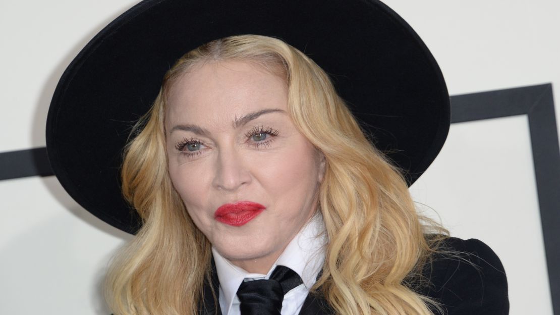 Madonna attends the 2014 Grammy Awards.