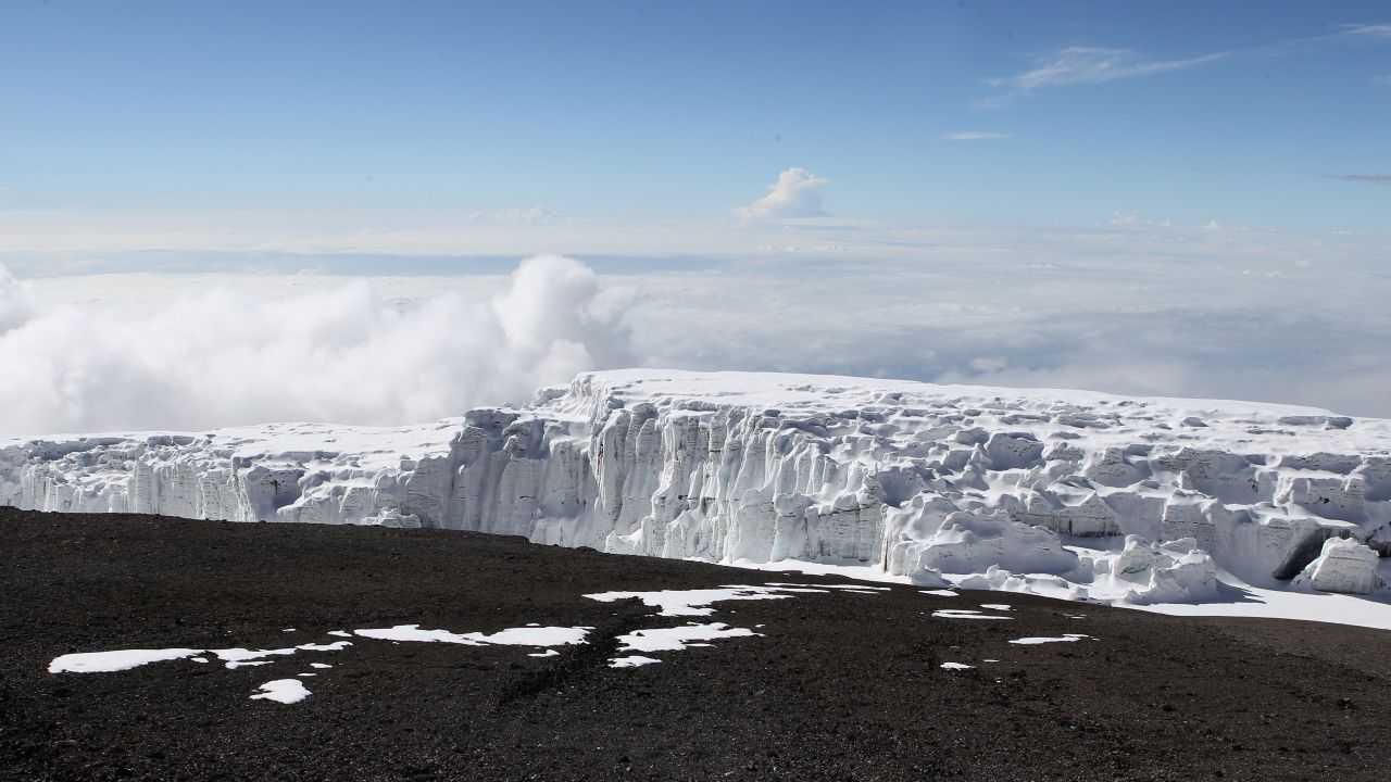 The snows capping majestic Mount Kilimanjaro, Africa's highest peak, once inspired Ernest Hemingway. Now they're in danger of melting away altogether. Studies suggest that if the mountain's snowcap continues to evaporate at its current rate, it could be gone in 15 years. Here, a Kilimanjaro glacier is viewed from Uhuru Peak in December 2010.
