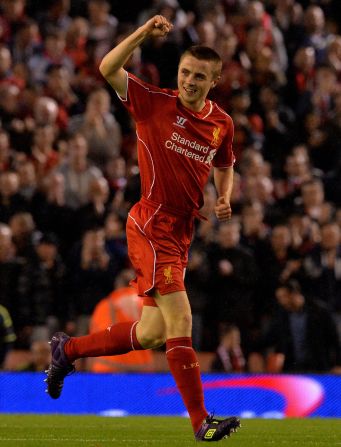 Liverpool midfielder Jordan Rossiter, who has been compared to Steven Gerrard, made his full debut for the club and the 17-year-old gave the Reds a first-half lead.