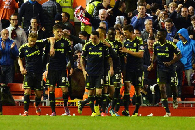 English second tier side Middlesbrough equalised in the second half to send the game into extratime.