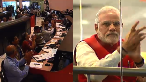 India's space agency and Prime Minister Narendra Modi cheer the Mars mission. 