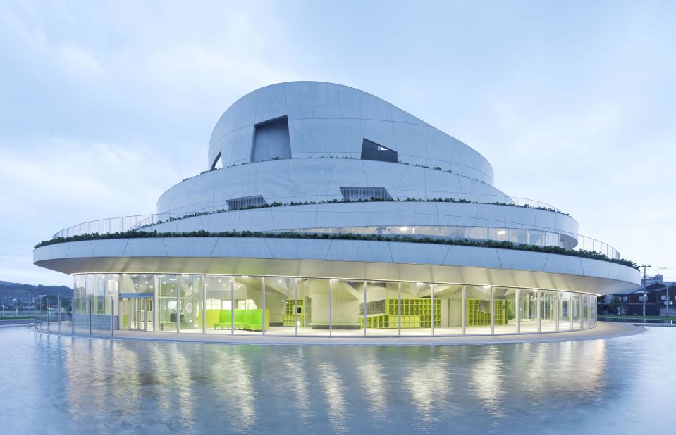 Built on an old baseball field in Japan, Niigata City's <a href="http://www.akiha-bunka.jp/" target="_blank" target="_blank">Akiha Ward Cultural Center</a> is designed to blend in with nearby hills. The terraced design allows visitors a panoramic view. <br /><strong>Category: </strong>Culture<br /><strong>Architects: </strong>Chiaki Arai Urban and Architecture Design (Japan)