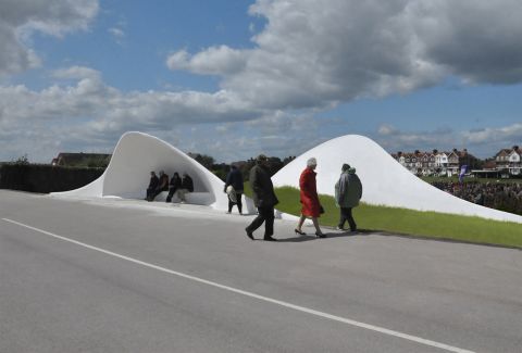 Near the beach of Littlehampton in the UK, the Acoustic Shells' serve as a performance space that projects the sound from up to 15 performers. <br /><strong>Category: </strong>Small projects <br /><strong>Architects: </strong>Flanagan Lawrence (United Kingdom)