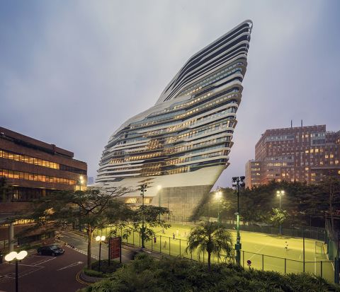 Led by Zaha Hadid Architects, the <a href="http://www.sd.polyu.edu.hk/en/j.c.-innovation-tower/the-architecture" target="_blank" target="_blank">Jockey Club Innovation Tower</a> is the new home for Hong Kong Polytechnic University's School of Design. <br /><strong>Category: </strong>Higher education and research <br /><strong>Architects: </strong>Zaha Hadid Architects (United Kingdom)