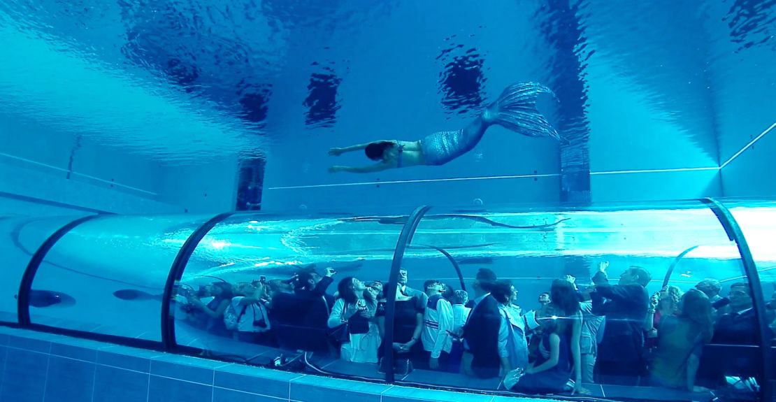 The Y-40 Deep Joy, still the world's deepest swimming pool at the Hotel Millepini Terme in Montegrotto Terme, Italy.