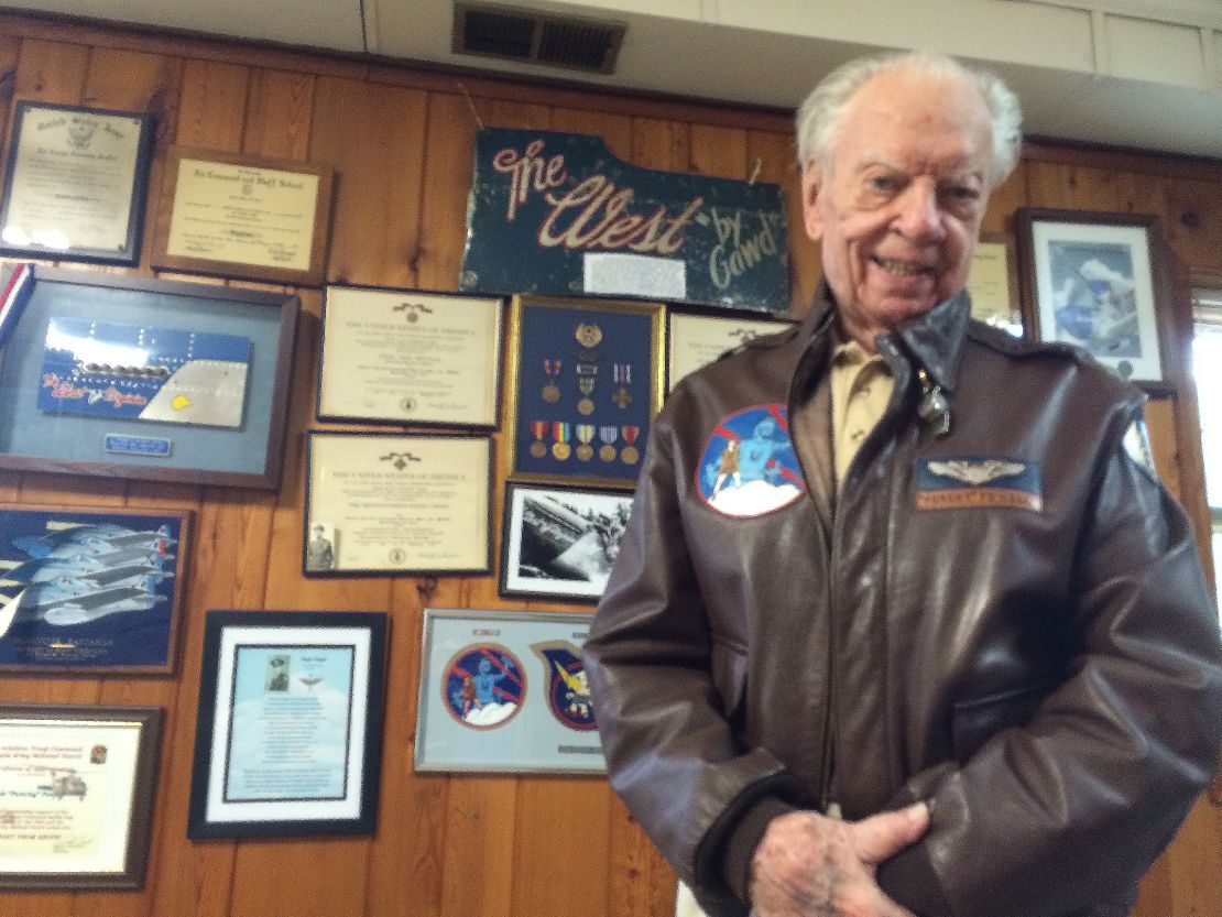Powell, 93, was among more than 1,000 fighter pilots attacking German forces in the 1944 D-Day invasion. 