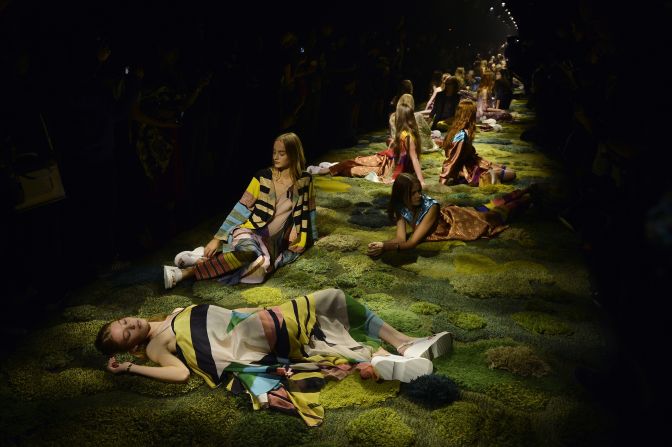 At Dries Van Noten inspiration was John Everett Millais' haunting "Ophelia," and Shakespeare's "A Midsummer Night's Dream." 