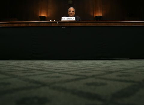 Holder testifies at a Senate Judiciary Committee hearing on Thursday, January 29, on oversight of the Justice Department and reform of government surveillance programs.