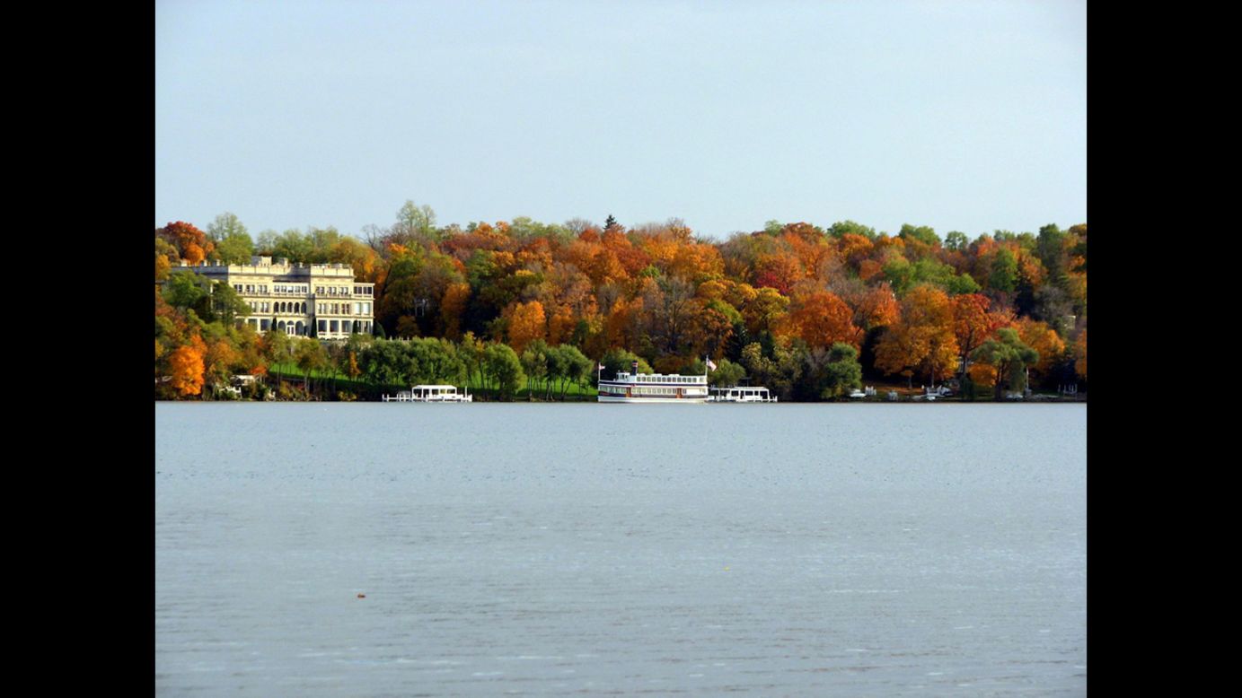 Lake Geneva, Wisconsin came in 9th place, due in part to the three-mile-long Snake Road--one of the best fall drives.