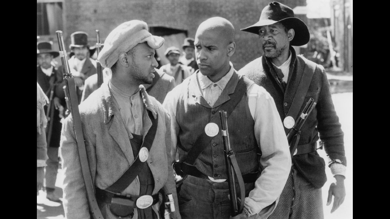 <strong>"Cry Freedom" (1987) </strong>and<strong> "Glory" (pictured, 1989)</strong>: The late '80s was when Washington really hit his stride. His first Oscar nomination came for his role in "Cry Freedom," in which he portrayed South African anti-apartheid activist Steve Biko. He followed up that powerful film with the heartbreaking drama "Glory," about the unsung African-American heroes of the Civil War. Washington's portrayal of fugitive slave and soldier Trip earned him his first Academy Award. 