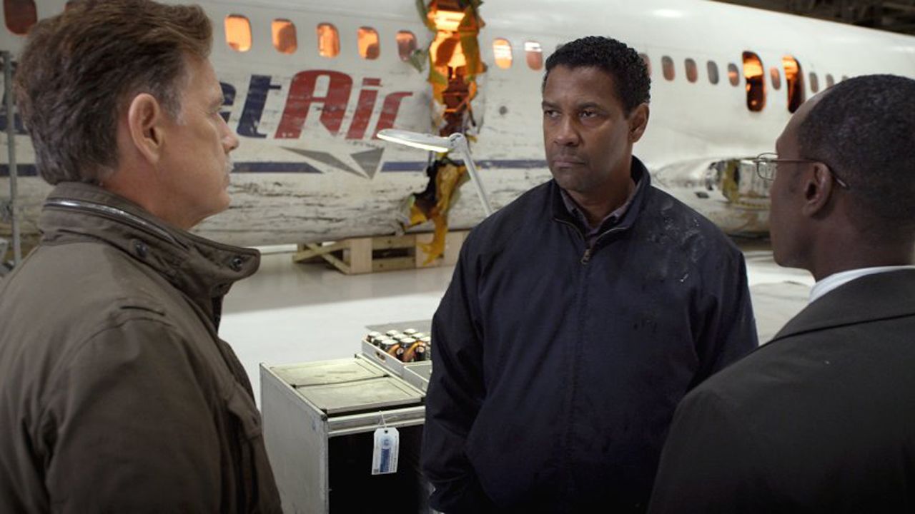 <strong>"Flight" (2012)</strong>: Washington returned home to drama with his impressive turn as pilot Whip Whitaker. His work was praised as <a href="http://www.timeout.com/london/film/flight-2012" target="_blank" target="_blank">"effortless,"</a> <a href="http://www.richardroeper.com/reviews/flight.aspx" target="_blank" target="_blank">"nuanced"</a> and <a href="http://www.rollingstone.com/movies/reviews/flight-20121101" target="_blank" target="_blank">"bruisingly true,"</a> not to mention it earned him his fifth career Oscar nod.