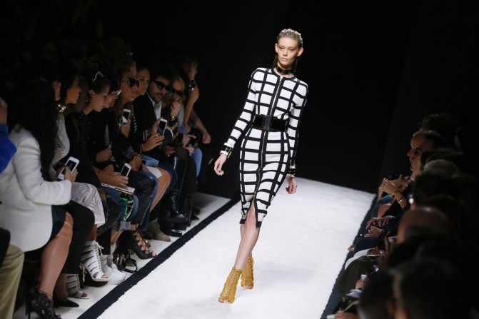 Olivier Rousteing continued his mission to merge sex appeal and power dressing at Balmain.