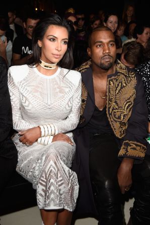 Meanwhile, Kanye West and Kim Kardashian showed their support (and personal style) from the front row. 