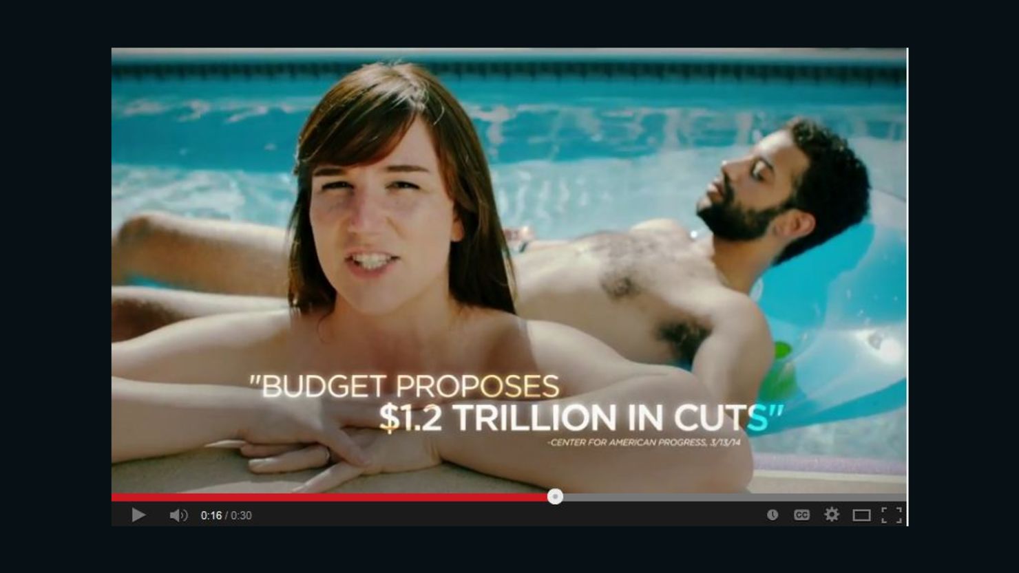 An ad for a congressional candidate appears to feature naked people. 