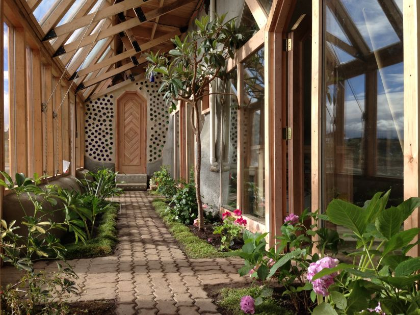 Earthships are built south-facing for maximum sunlight.