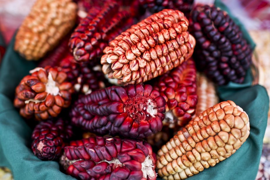 Native "cancha" corn is an Andean snack popular in Peru. It's almost certain you won't find this at home. 