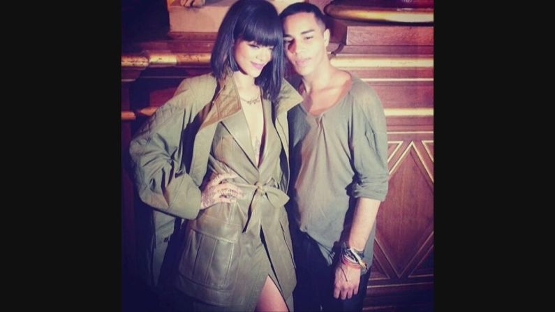 However, the status of Olivier Rousteing's muse goes to singer Rihanna. He says his latest collection was inspired by her.