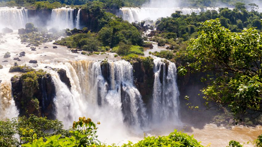 Iguassu Falls is the largest series of waterfalls on the planet, located in Brazil, Argentina, and Paraguay.