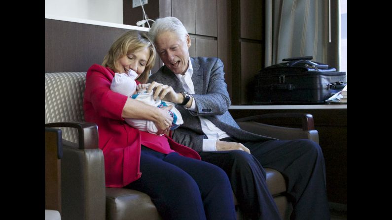 Former President Bill Clinton tweeted "Charlotte, your grandmother @HillaryClinton and I couldn't be happier!"
