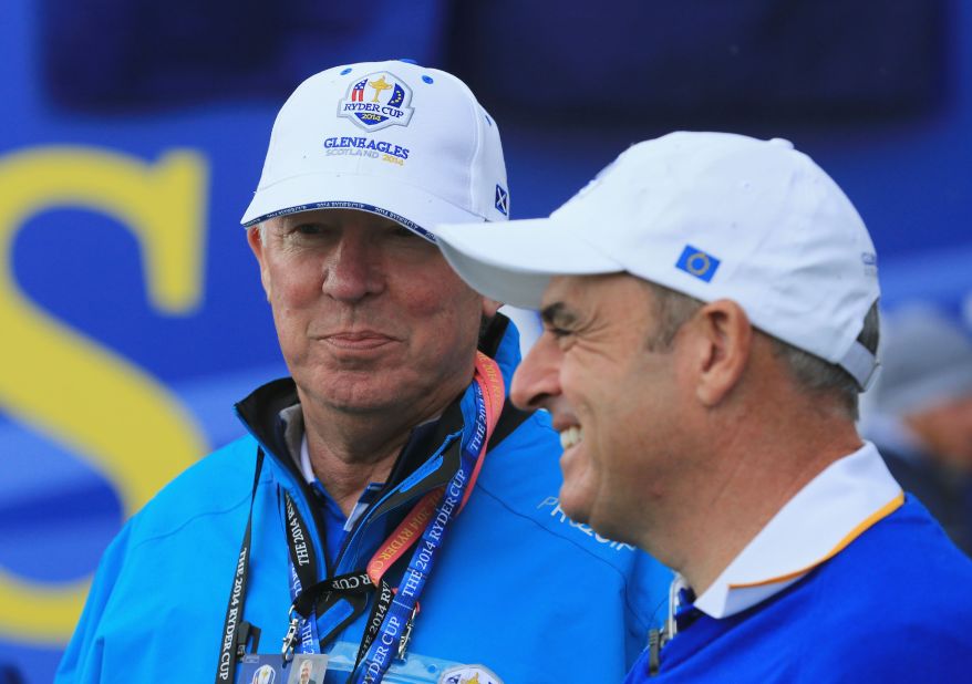 European captain Paul McGinley turned to former Manchester United manager Alex Ferguson -- a man who knows all about winning -- to give his team a pep talk ahead of the Ryder Cup at Gleneagles.