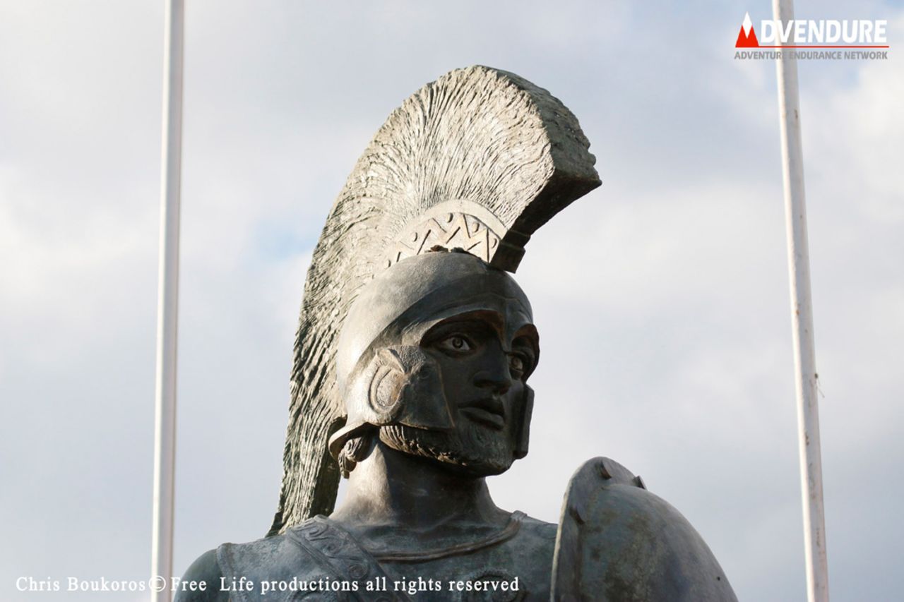 Foden and a group of friends completed the run arriving in front of the statue of King Leonidas in Sparta (pictured), starting what has become a modern classic of endurance running. Film buffs will know the name Leonidas from the 2006 Hollywood blockbuster<a href="http://www.imdb.com/title/tt0416449/" target="_blank" target="_blank"> "300"</a> starring Gerard Butler which retells the story of the <a href="http://www.ancientgreece.co.uk/war/story/sto_set.html" target="_blank" target="_blank">Battle of Thermopylae</a> between the Persians and the Greeks.