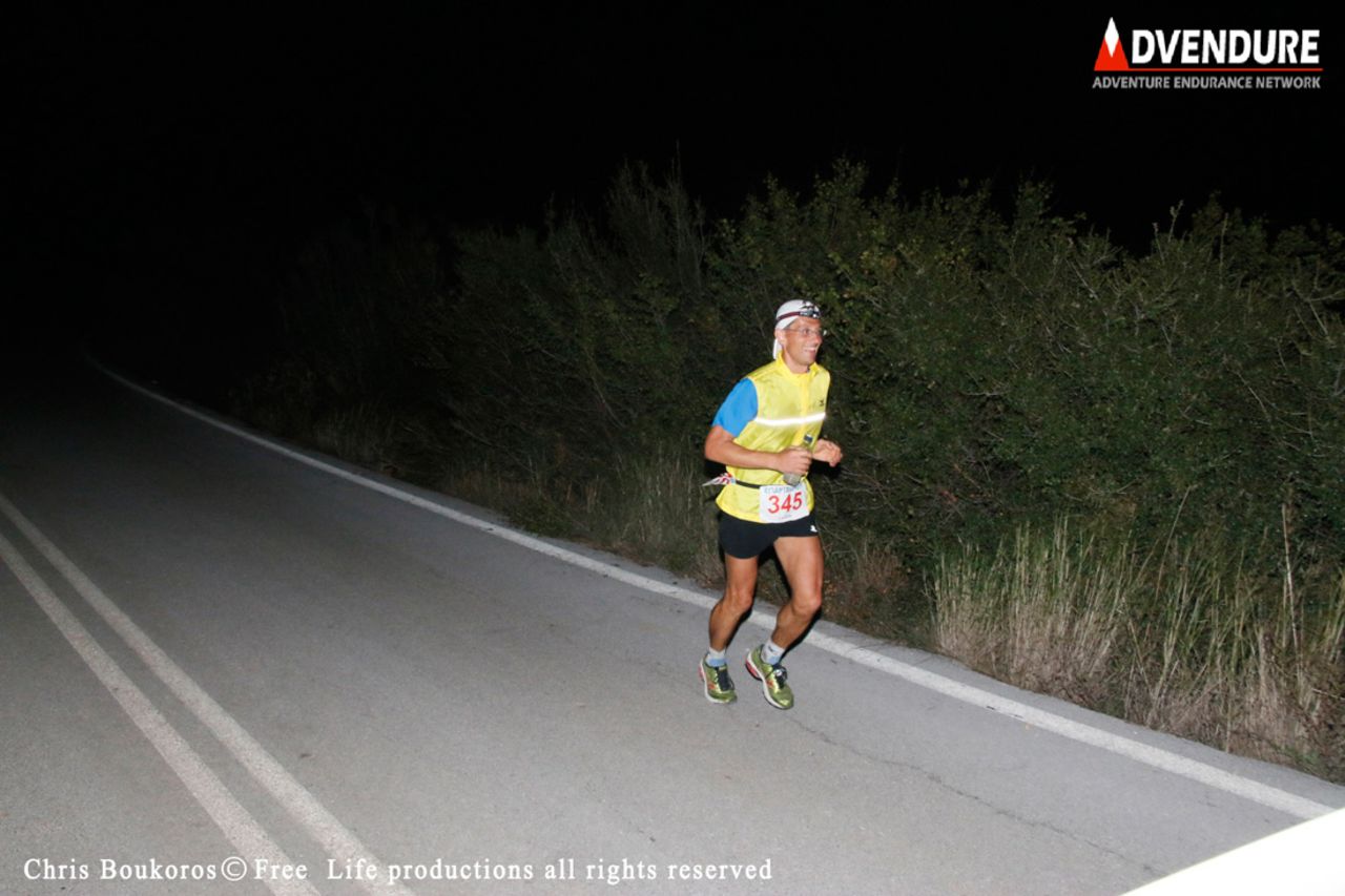  As night falls the runners keep going.  "There is also a lot of enthusiasm from the villagers en route," says Troupis. "They are all out at 3-4 am in the morning trying to cheer on the runners." This year, Troupis and his colleagues<a href="https://twitter.com/Advendure_Net" target="_blank" target="_blank"> tweeted video and text updates</a> throughout the entire race.<br />