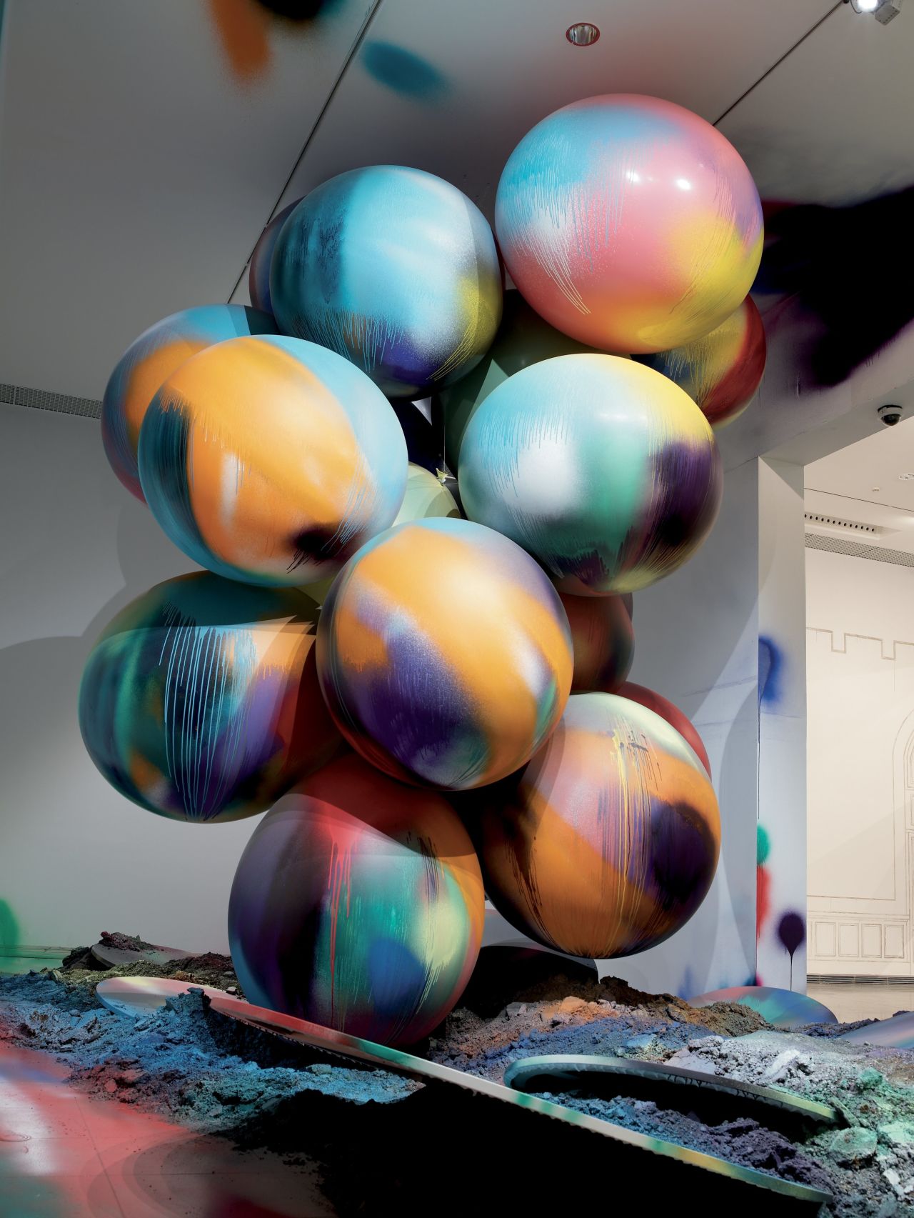 <em>Pigments for Plants and Balloons, Katharina Grosse, 2008</em><br /><br />The sheer pace of transformation is affecting the way we use space, from the public and cultural spheres to the digital realm. While artists take a more global approach, art institutions in cities around the world have been competing to put themselves on the map with large-scale commissions that make a bold statement.