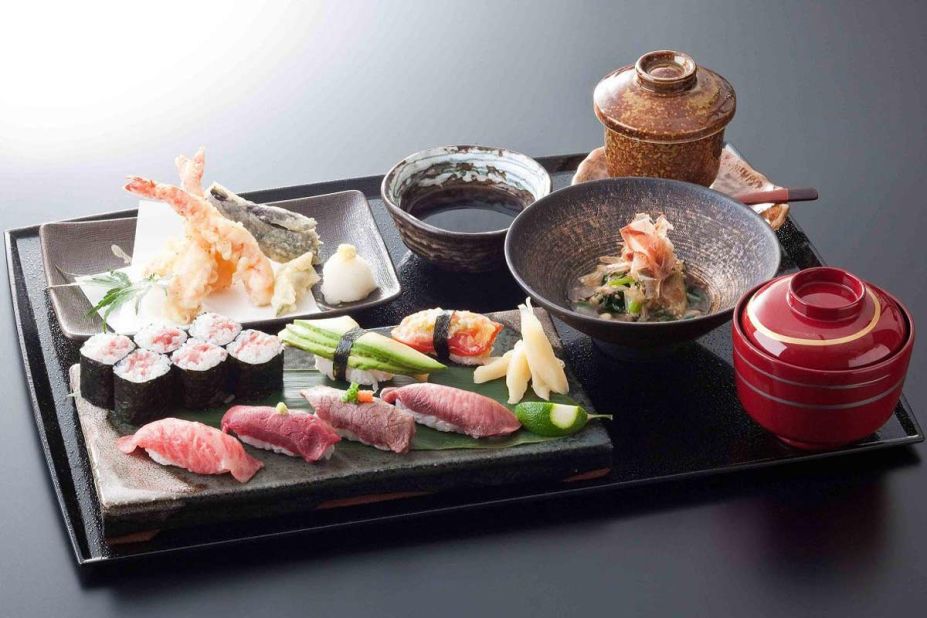 It's impossible to eat badly in Japan. Especially if you're hitting up places like  <a href="http://travel.cnn.com/tokyo/eat/cut-above-rest-japans-legendary-kobe-beef-282272">511 Kobe Beef Kaiseki</a>, which serves up meals like this mouthwatering tray of excellence that includes Kobe beef sushi.  