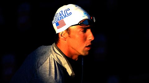 IRVINE, CA - AUGUST 06: Michael Phelps on deck for his race in the Men's 100 Meter Freestyle Final during the 2014 Phillips 66 National Championships at the Woollett Aquatic Center on August 6, 2014 in Irvine, California. (Photo by Harry How/Getty Images)