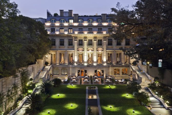 More than half of the Palacio Duhau -- Park Hyatt Buenos Aires property is made up of a cascading garden full of roses. 
