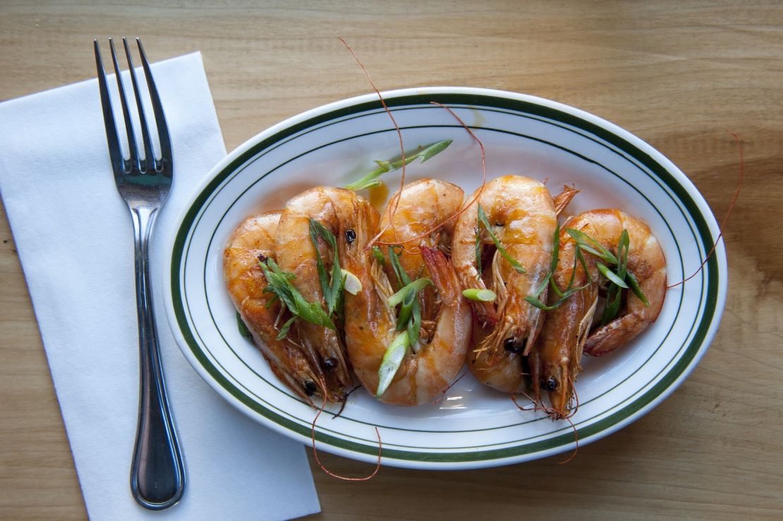 Peppered shrimp from Caribbean restaurant Glady's. 