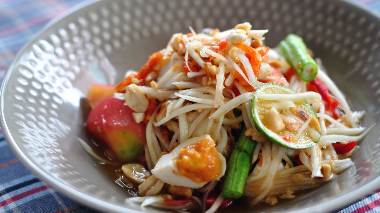 Papaya salad with salted egg -- no words can do it justice. 