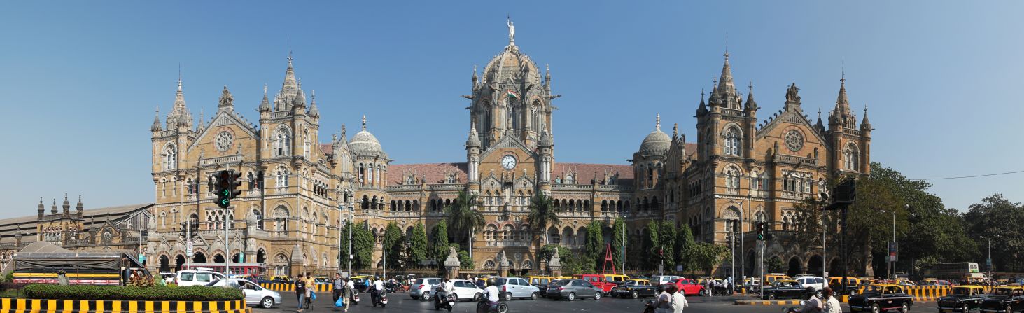 Chhatrapati Shivaji Terminus in Mumbai is India's busiest station and a UNESCO World Heritage site. The immense structure features a mixture of gothic turrets, stone domes and pointed arches.