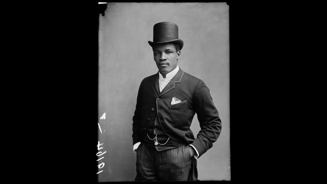 Born in 1860 in St. Croix, then the Danish West Indies, Peter Jackson -- pictured -- was an accomplished boxing champion who spent long periods of time touring Europe. In England, he staged the famous fight against Jem Smith at the Pelican Club in 1889. In 1888 he claimed the title of Australian Heavyweight Champion. He died from tuberculosis in Sydney in 1901.<br /><br />Peter Jackson. London Stereoscopic Company, 2 December 1889.