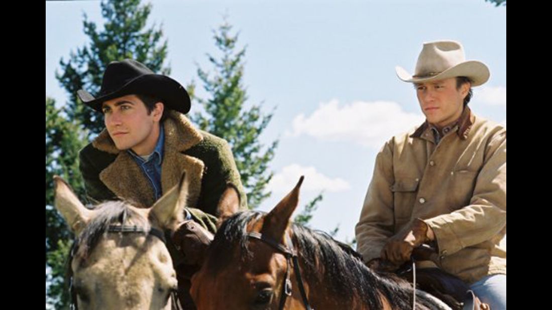 <strong>"Brokeback Mountain":</strong> Director Ang Lee, aided by a laconic script from Diana Ossana and Larry McMurtry, turned Annie Proulx's short story about the forbidden love between two Wyoming cowboys into a deeply affecting film. Jake Gyllenhaal and Heath Ledger (especially Ledger) earned raves for their performances, and both Lee and the screenwriters won Oscars.