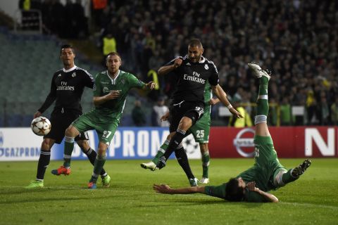 But after Cristiano Ronaldo had scored from the penalty spot -- minutes after having a spot kick saved -- Karim Benzema saved Real's blushes with a 77th minute winner.