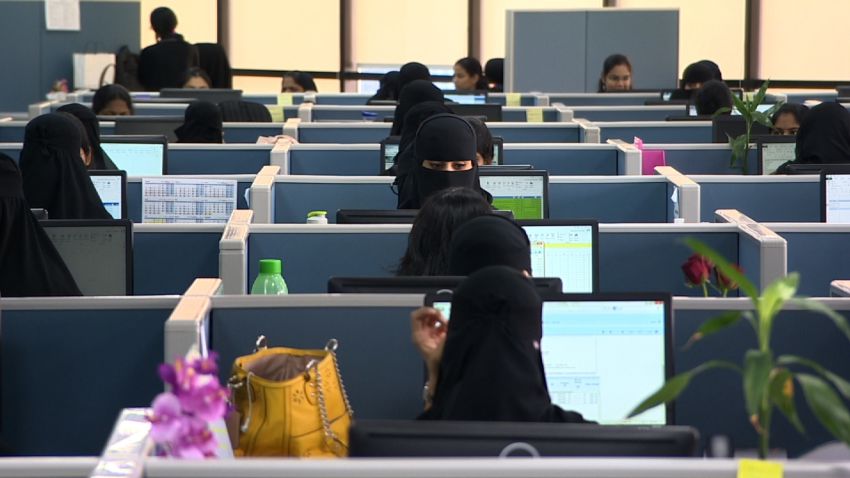 Saudi Arabian women at work.