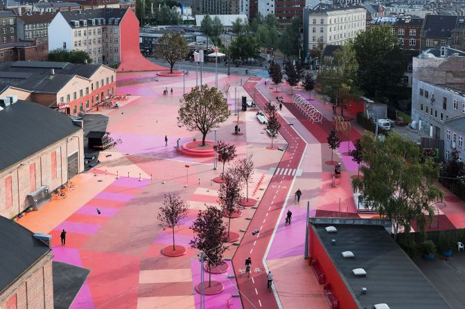 The area is due for a refurbishment next year to enhance the color scheme and to make it more slip-resistant for pedestrians and cyclists.