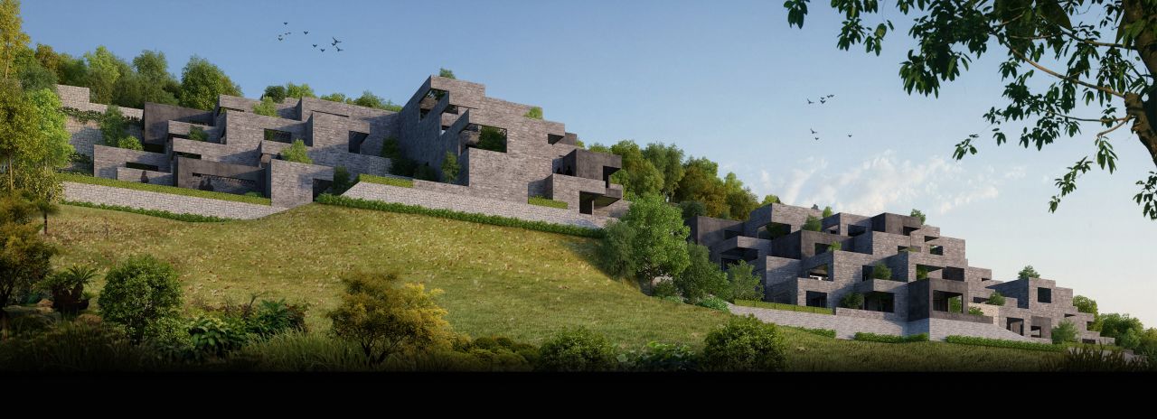 The Village, located in India, won the Residential category. Located on a steeply contoured site, the apartments cascade along the existing slopes, allowing them to open into a series of sheltered terraces and gardens. Each apartment feels like an individual house nestled in the hilly land. Designed by Sanjay Puri Architects. 