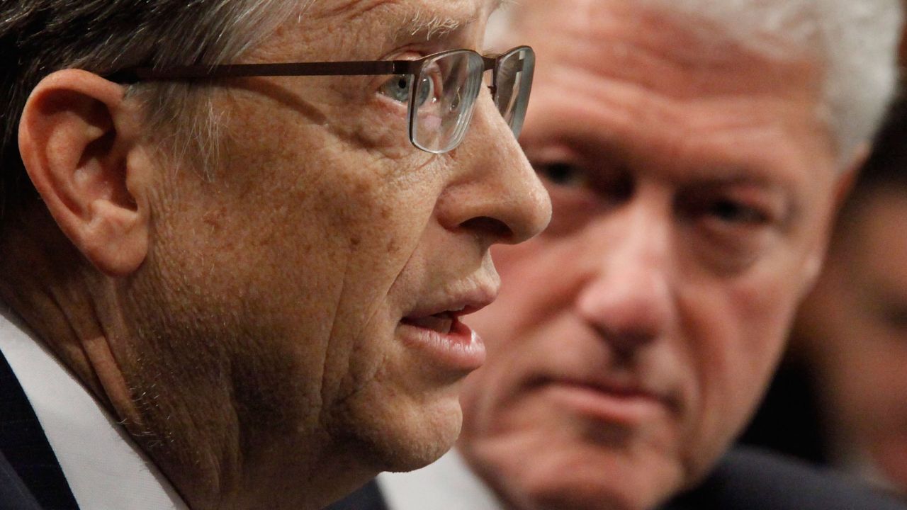 Bill Gates, co-founder and co-chair of the Bill & Melinda Gates Foundation, testifies before the Senate Foreign Relations Committee in March 2010. Gates and Clinton voiced their support for legislation that would increase funding for global health and outlined what they believe could be cost-effective ways to fight HIV/AIDS and poverty around the world. 