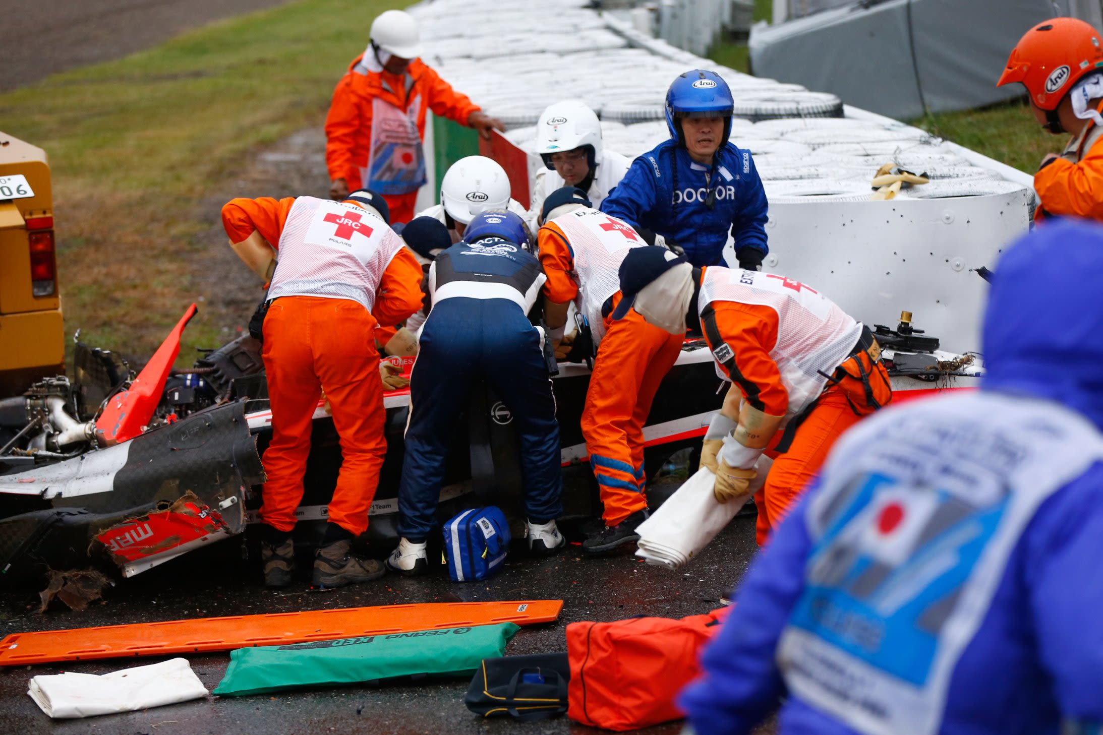 Bianchi, who was in his second season with the Marussia team, received urgent medical treatment after crashing when rain fell towards the end of the race at the demanding Suzuka circuit.