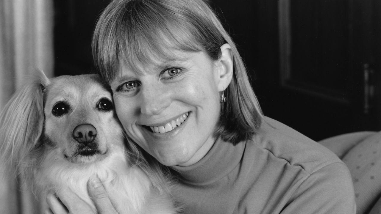 Author Ann M. Martin with Sadie, who inspired "Rain Reign."
