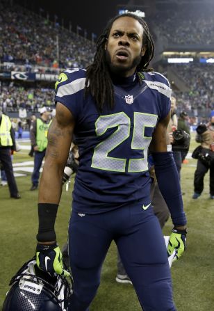 Richard Sherman is an NFL star that never misses an opportunity to trumpet his own abilities. The Seattle Seahawks star is outspoken on Twitter too, and has enjoyed recent back and forths with Arizona Cardinals Patrick Peterson. The two cornerbacks clashed again after Peterson signed a new deal with the Cardinals, Sherman responding by tweeting a picture of his Superbowl ring. "I'm having fun with it," Peterson said. "Sometimes it seems like he's a little salty about it."