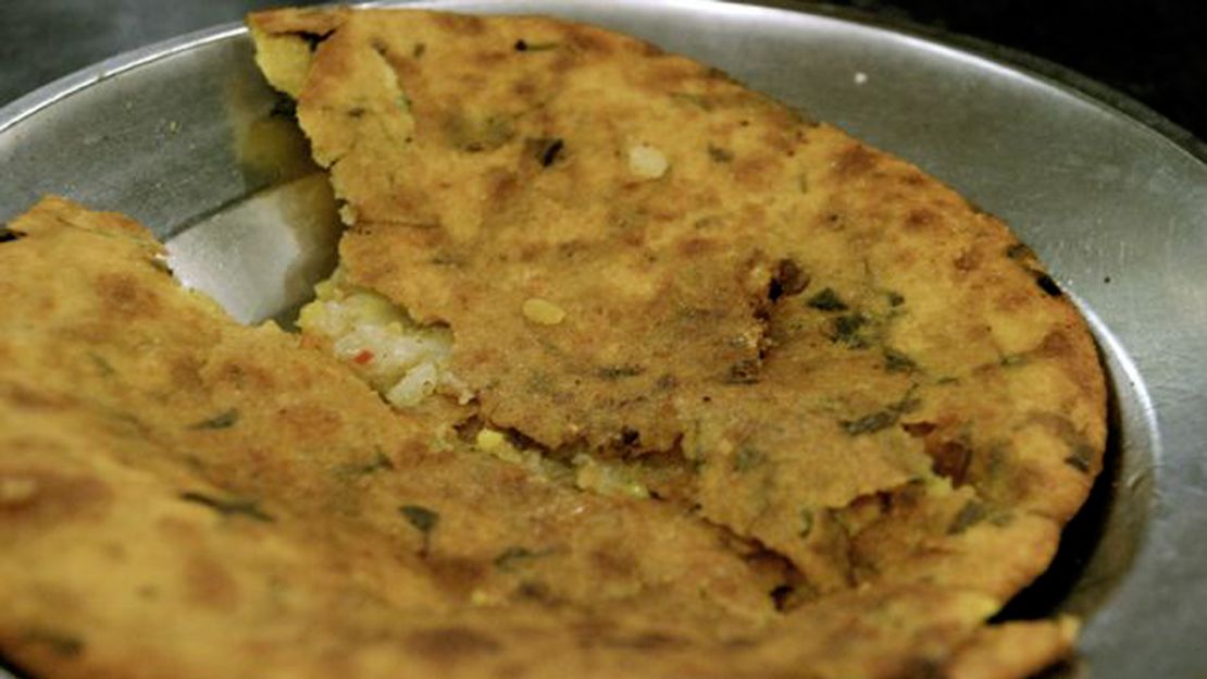 The lime and potato paratha from old Delhi's Parathe Wali Gali.